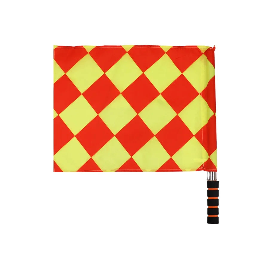 2 unidades/paquete Banderas de árbitro de fútbol profesional Banderas de juez de línea de fútbol de juego limpio Equipo de árbitro de juego deportivo