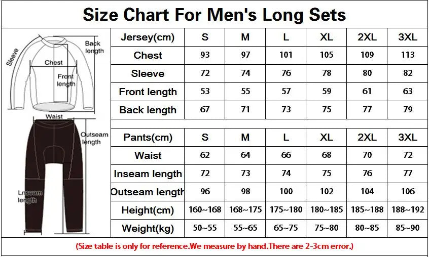 Men’s Cycling Jersey – Long-Sleeve Breathable Mountain & Road Bike Shirt