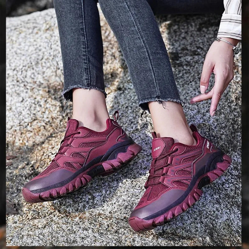 Zapatillas de Senderismo para Mujer y Hombre, Zapatos de Trekking al Aire Libre, Botas de Escalada, Acampada, Antideslizantes, Impermeables, para Caminar, Correr y Entrenar