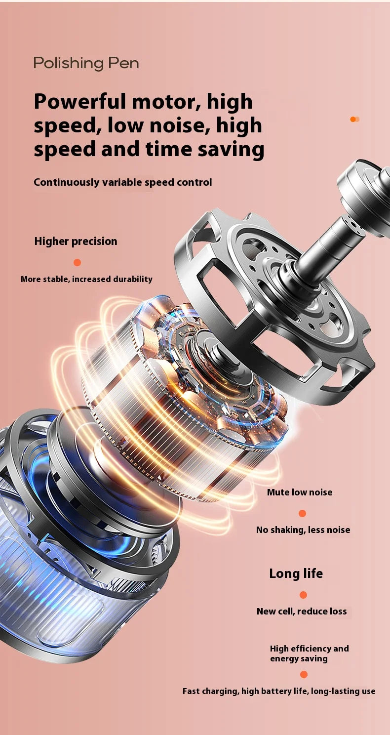 Nail art tools professional set electrical adjustment Rechargeable Electric Nail Grinder Nail Art Tools sets for Home Salon