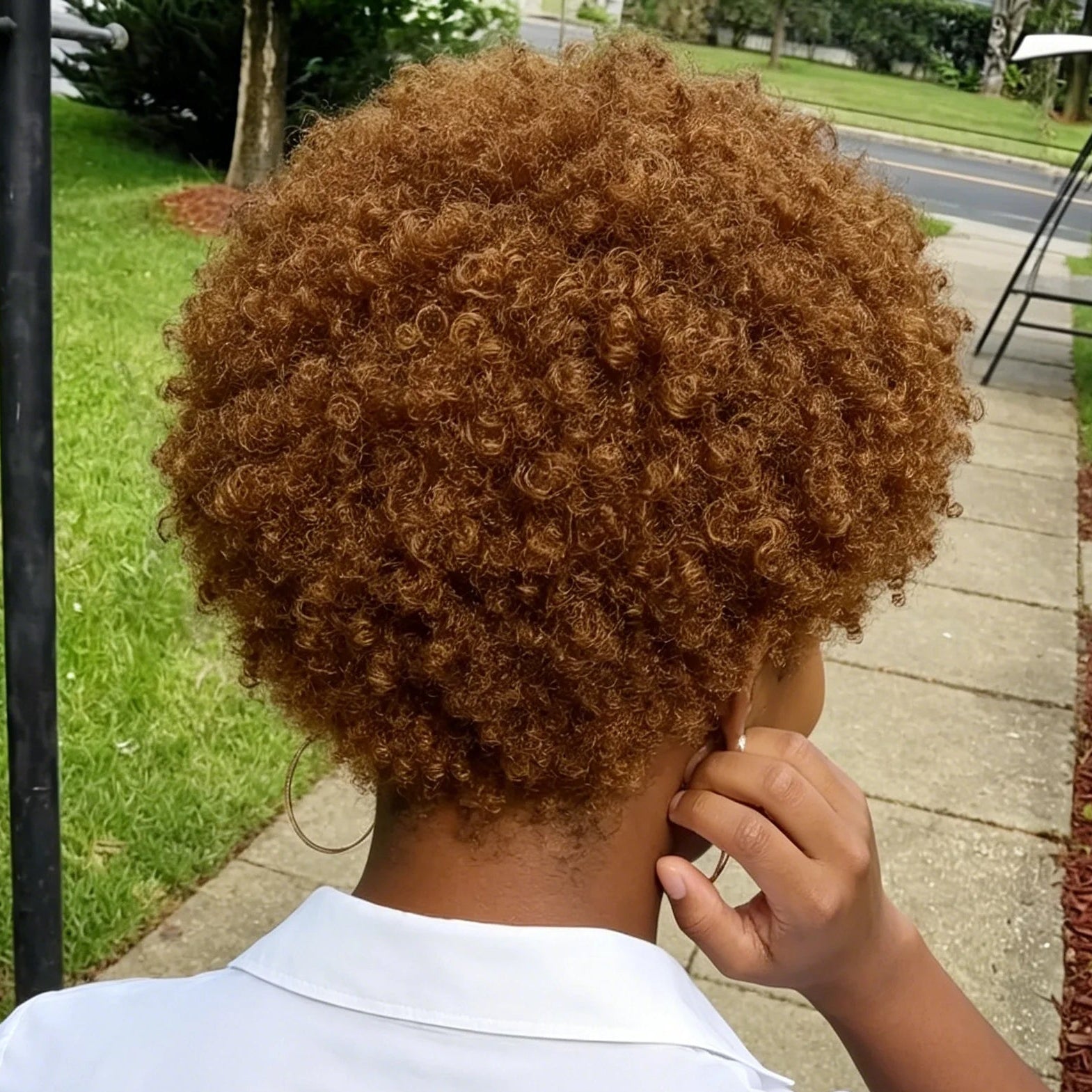 Perruque de cheveux naturels Afro Coil