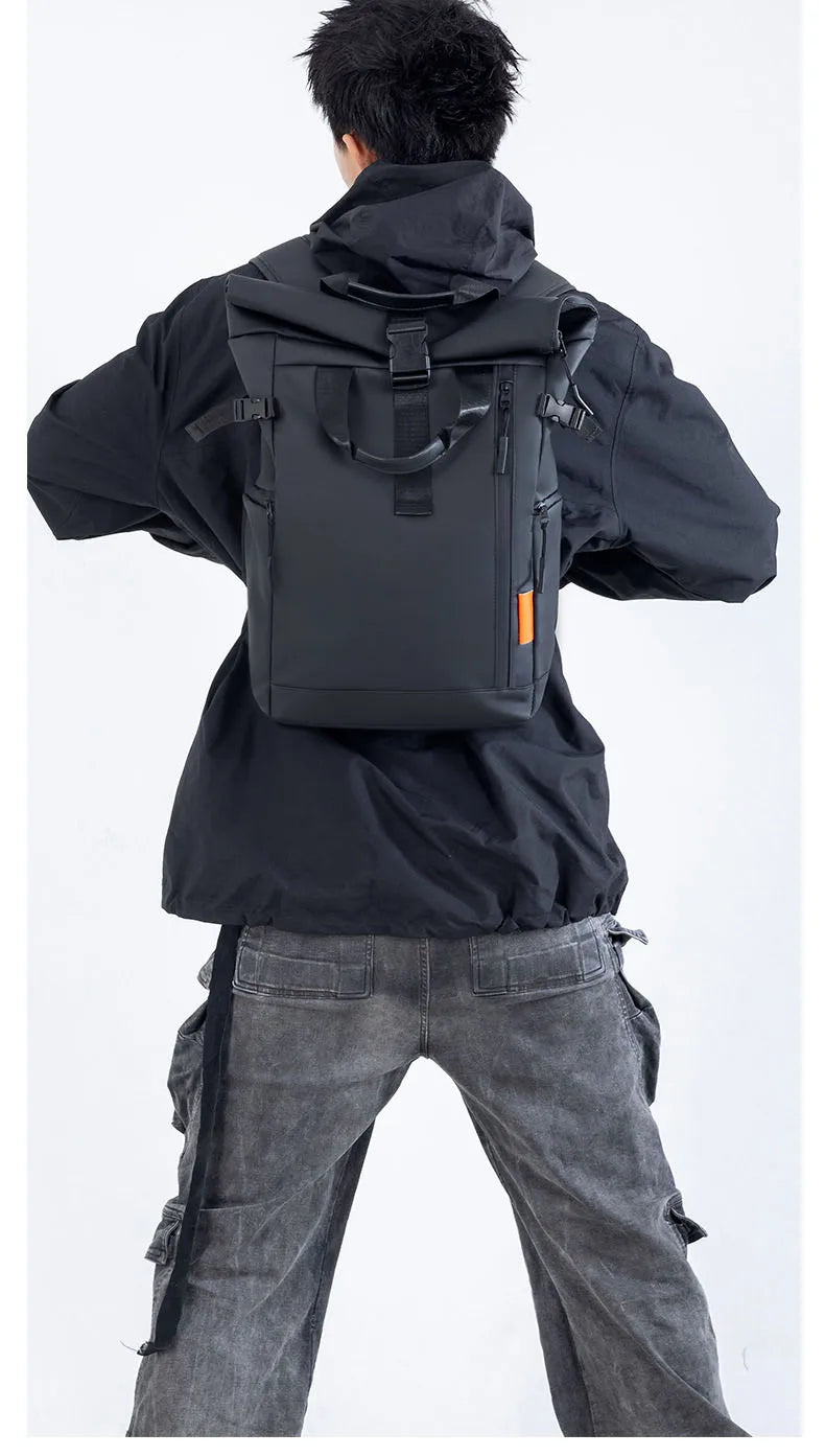 Men's Travel Camping Bag 15.6inch Laptop Computer Backpack Outdoor Waterproof Hiking School College Business Trekking Rucksack