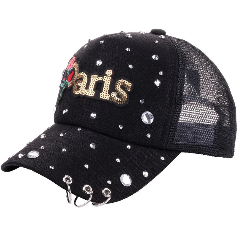 Gorra de béisbol de moda con estampado de rosas para hombre y mujer, gorras de primavera y verano, gorras de sol para mujer, gorra Snapback lisa, gorra de béisbol informal para fotos callejeras