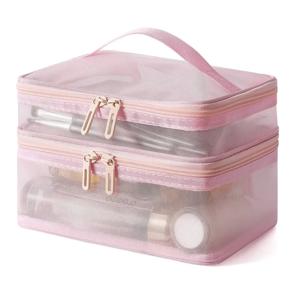 Neceser de viaje de gran capacidad, bolsa de aseo conveniente, bolsa de almacenamiento de viaje al aire libre, estuche de maquillaje impermeable para mujer, nuevo