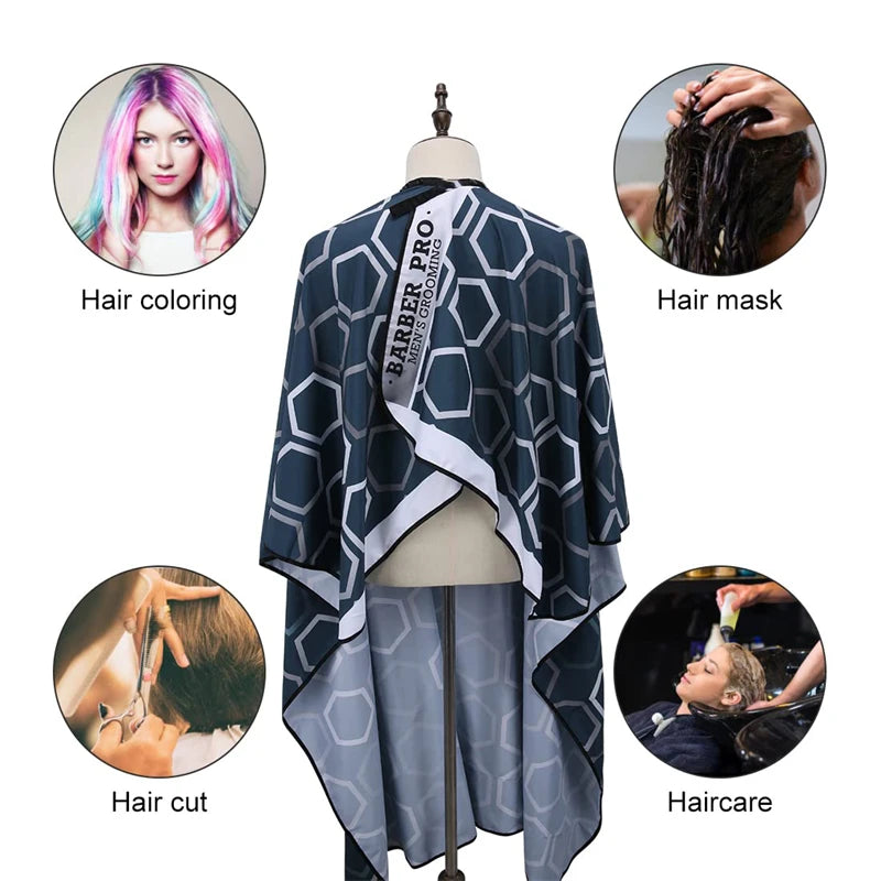 Tabliers de salon de coiffure pour barbier, cape de coupe de cheveux, tissu de coiffure, tablier de coupe de cheveux pour coiffeur, fournitures de styliste professionnel