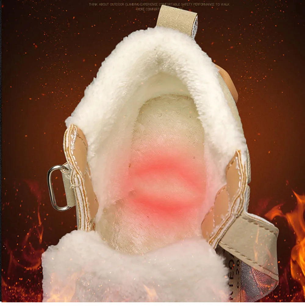 Winter Snow Boots For Children rend Fashion Plush Cotton Shoes Thick Warm Teenager Faux Fur Boots For Kids