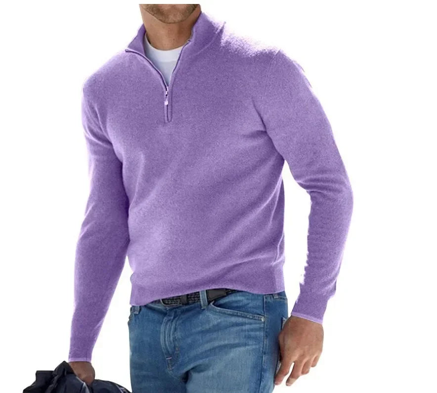 Pull décontracté à manches longues et col en V pour homme, nouvelle collection automne