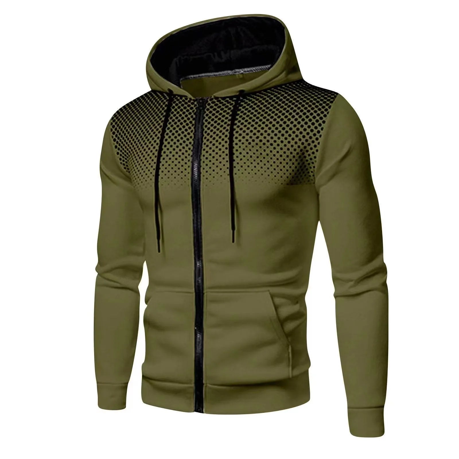 Conjunto de chándal de hombre casual con cremallera y gorro de forro polar de color liso para otoño e invierno estilo europeo y americano