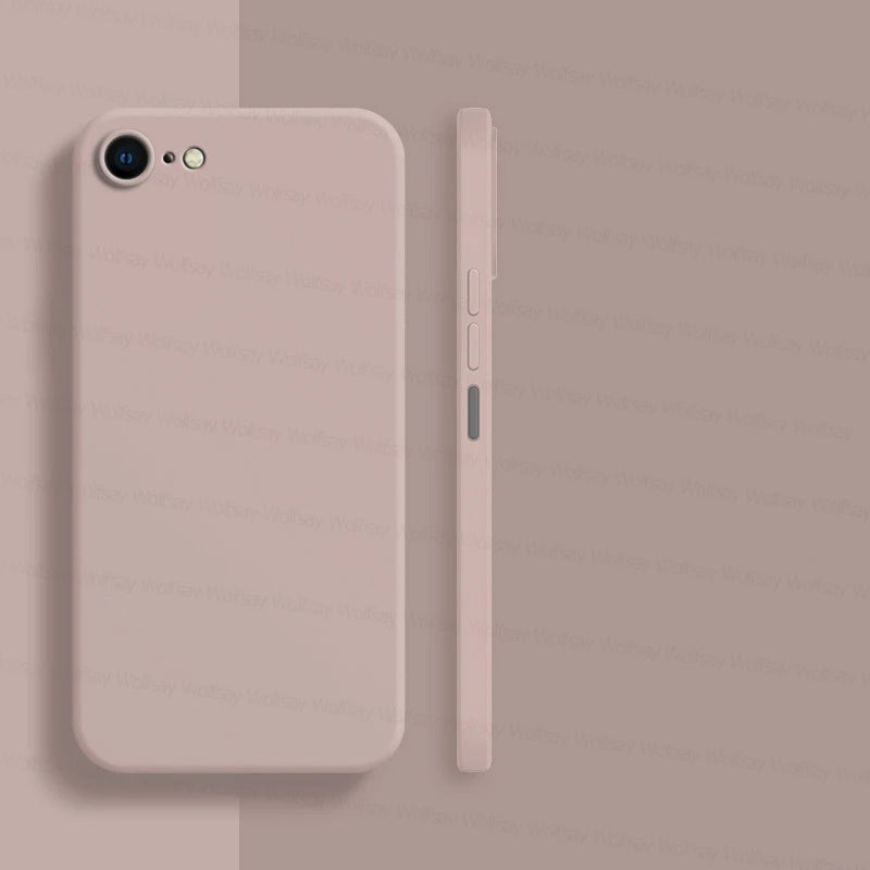 Para funda de iPhone 8 para iPhone SE 2022 2020 7 8, funda protectora de silicona líquida de TPU suave de lujo a prueba de golpes para iPhone 8