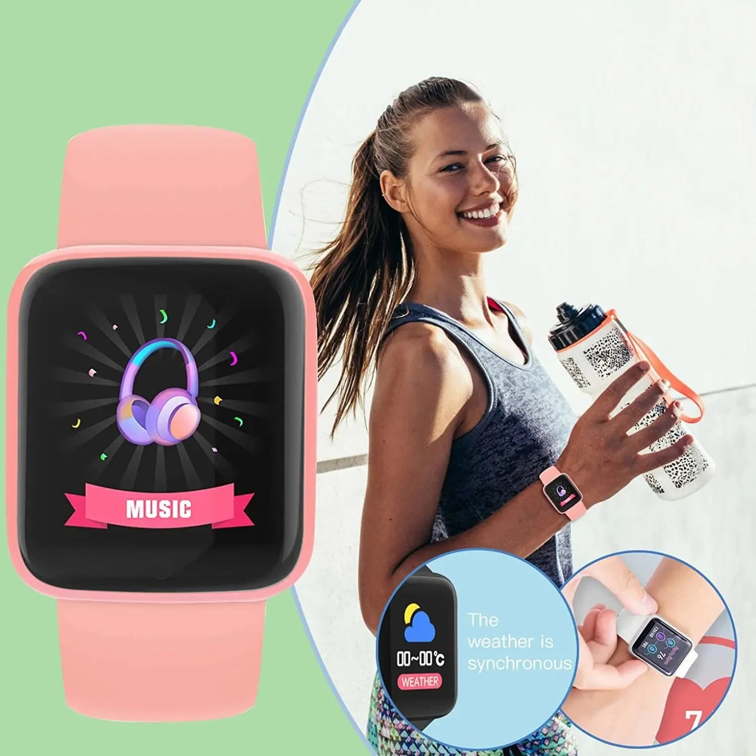 Reloj inteligente multifunción para hombres y mujeres, teléfono conectado por bluetooth, música, pulsera deportiva de fitness, monitor de sueño, smartwatch