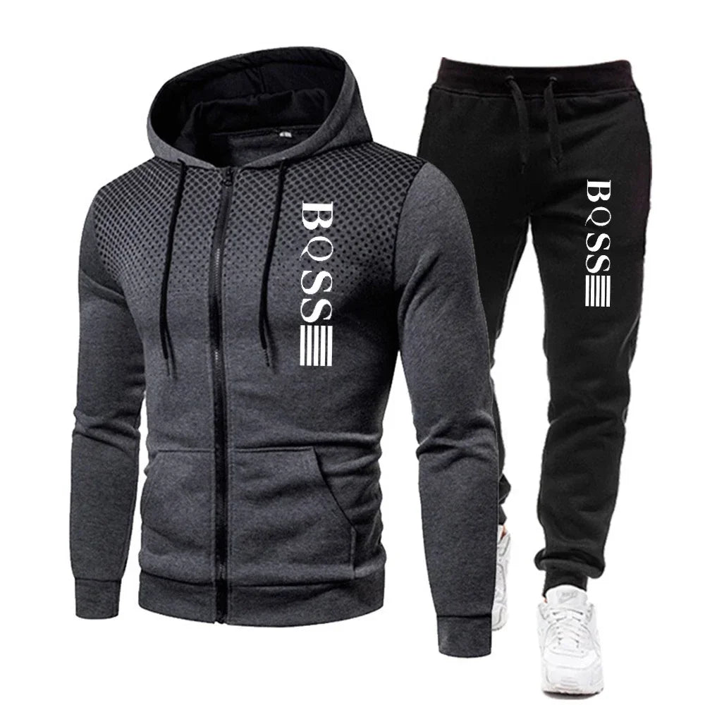 The new men's tracksuit 2026 features hats and sweatpants, fitness wear, and casual and entertainment trendsetters
