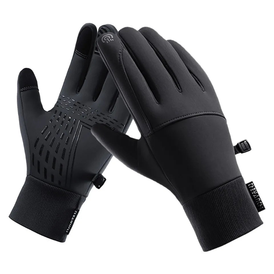 GTUBIKE Nuevos guantes de invierno cálidos para hombres y mujeres, resistentes al viento, impermeables, con pantalla táctil, para correr al aire libre, pescar, andar en bicicleta, esquiar