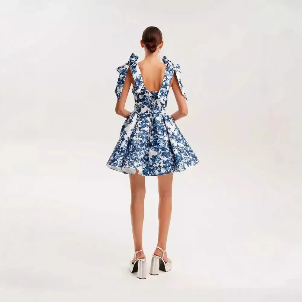 Nuevo vestido de noche elegante de moda femenina transfronteriza sin hombros, estilo europeo, sin mangas, corto