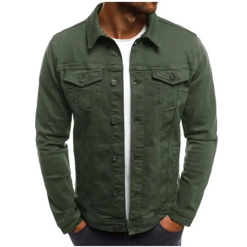 Chaquetas vaqueras de hip-hop para hombre, ropa de calle informal, de algodón, clásicas, ajustadas, abrigo vaquero para hombre, ropa de marca, chaqueta vaquera, ropa para hombre