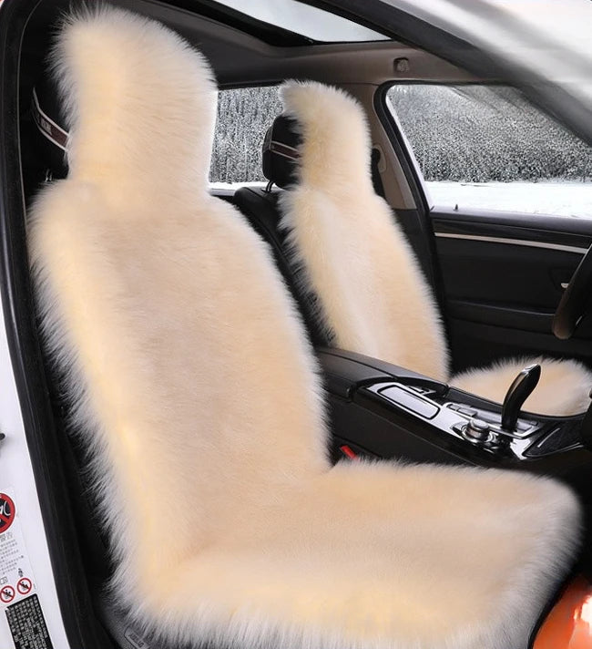 Plush Faux Sheepskin Car Seat Cover