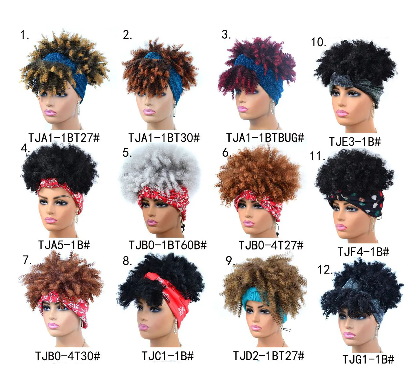Afro Curly Headband Wig