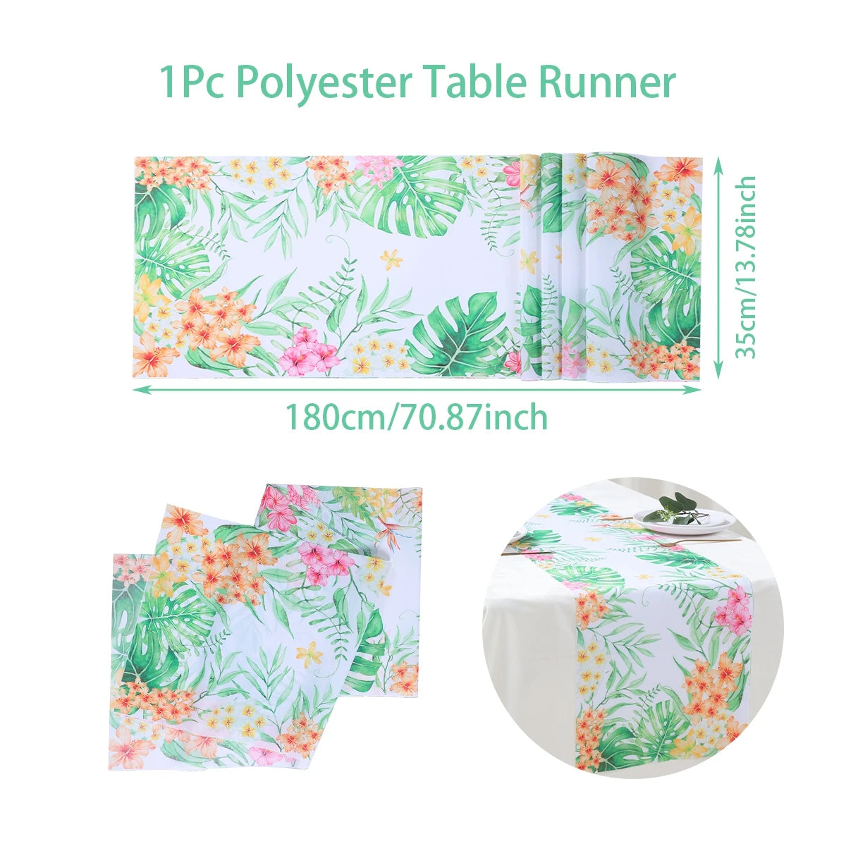 Chemin de table guirlande hawaïenne Hawaii Luau Tropical Party Decor Kids Favors Vaisselle ALOHA Summer Beach Birthday Party Supplies