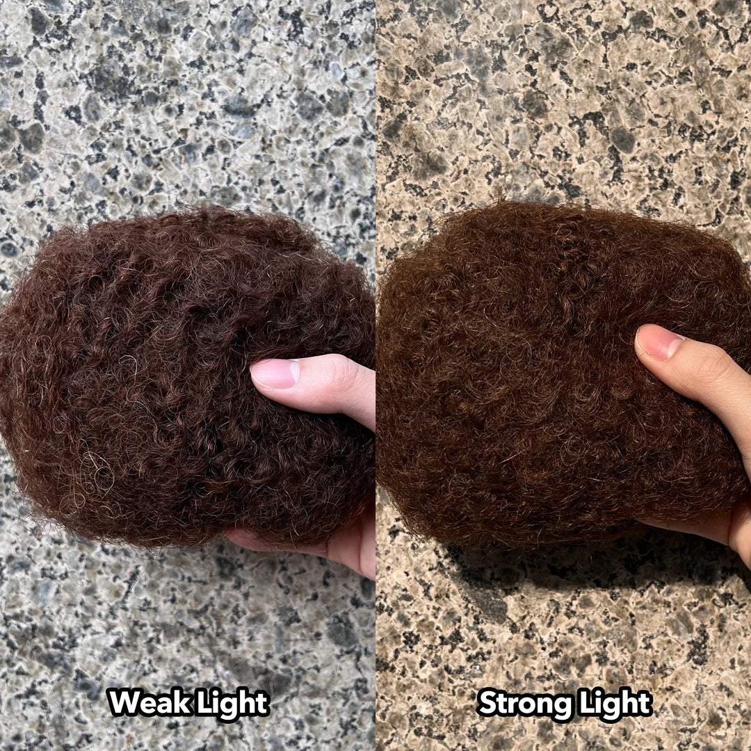 10 tommer Virgin Remy Hair Afro kinky Bulk Menneskehår For Fletting Dreadlock Hår Brun Farge 35g/Pc Extension BraidHair