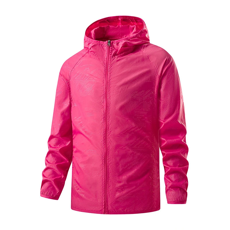 Chaqueta de senderismo JNLN para hombre y mujer, impermeable, con protección solar, cortavientos, unisex, para camping, escalada, para exteriores, impermeable, ropa portátil