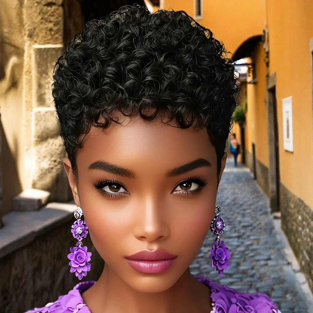 Short Elfin Curly Wig