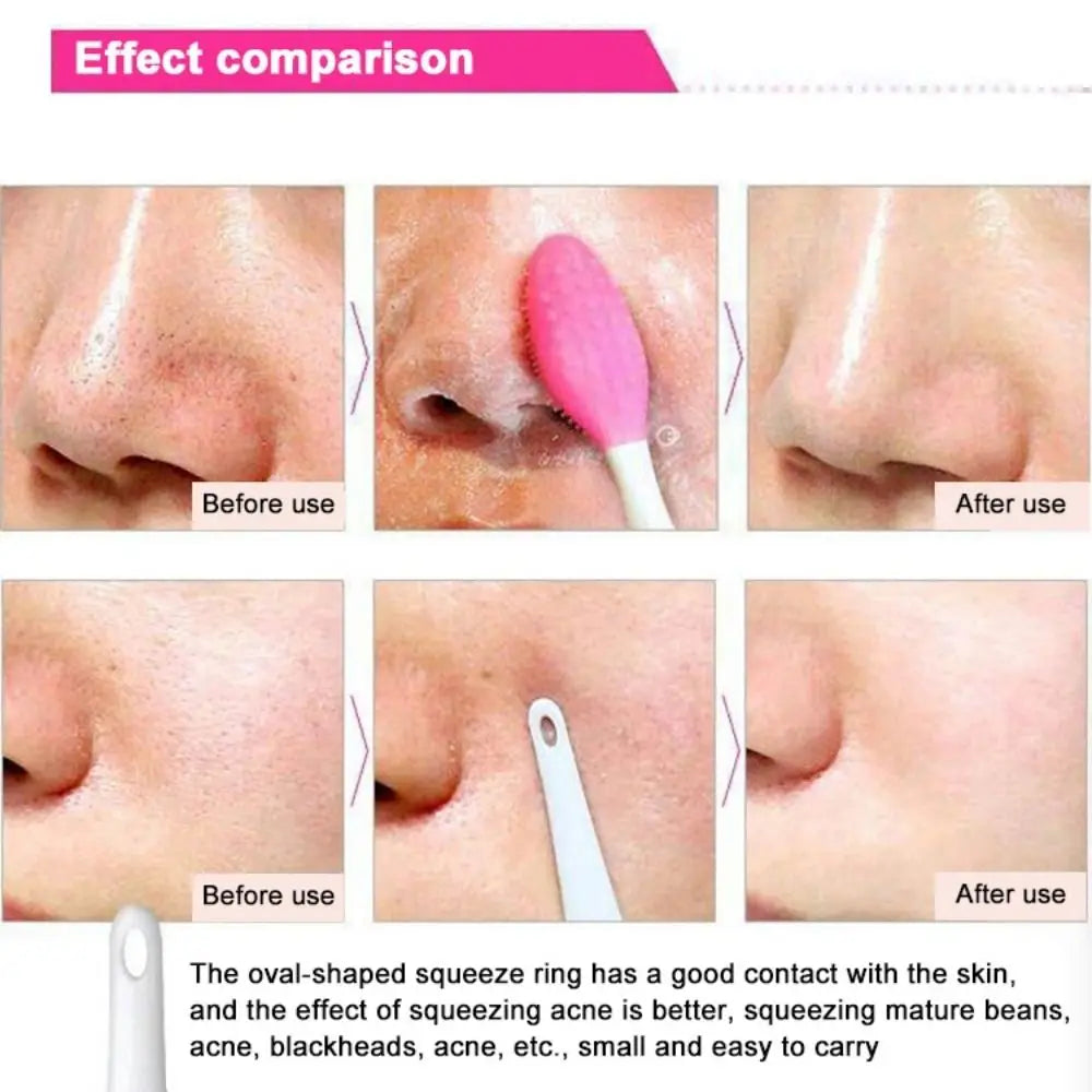 Cepillo de belleza nasal portátil de silicona manual Clarisonic de piel suave para poros limpios