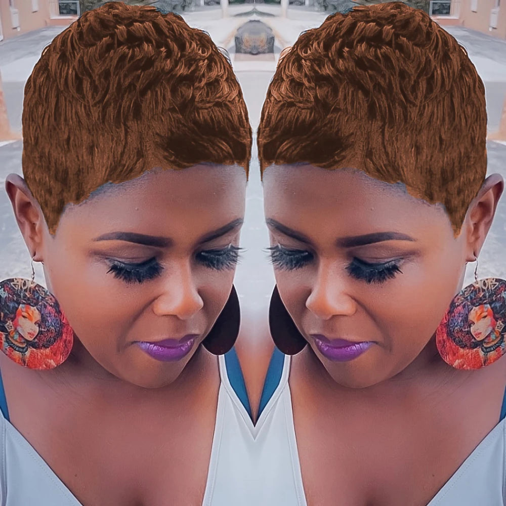 Curly Wave Pixie Wig (4")