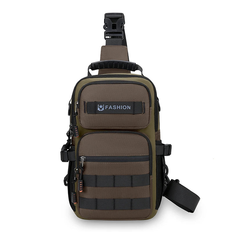 Sac de poitrine de randonnée, sac à dos de voyage multifonctionnel Molle, sac à main léger, pochette pour équipement d'escalade de cyclisme en plein air, grand sac amusant