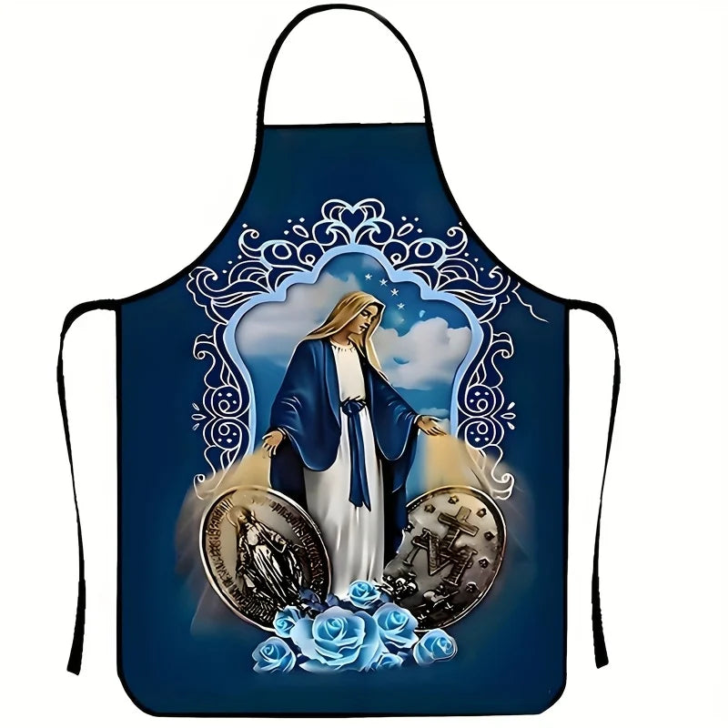 Virgin Mary Kitchen Apron – Comfortable, Durable & Beautiful Religious Art Design