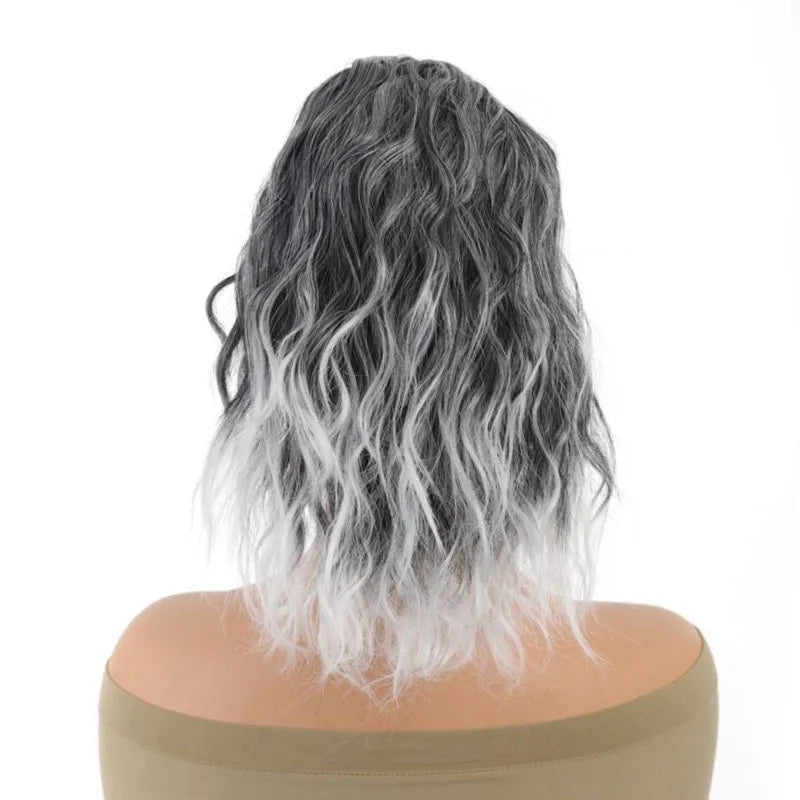 European and American ponytail synthetic chemical fiber wig ponytail women's short drawstring ponytail wool curly hair
