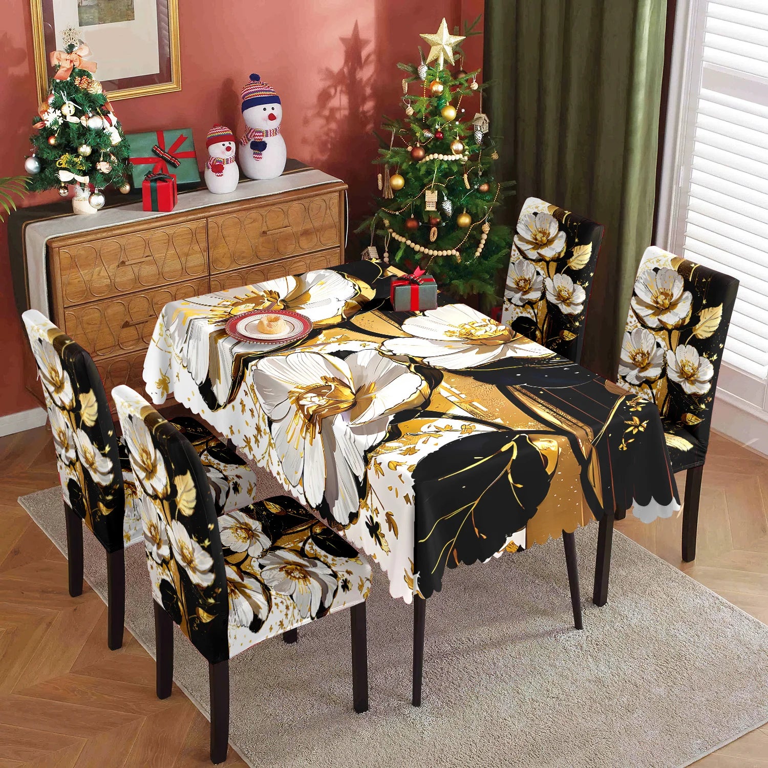 Floral Table & Chair Cover Set