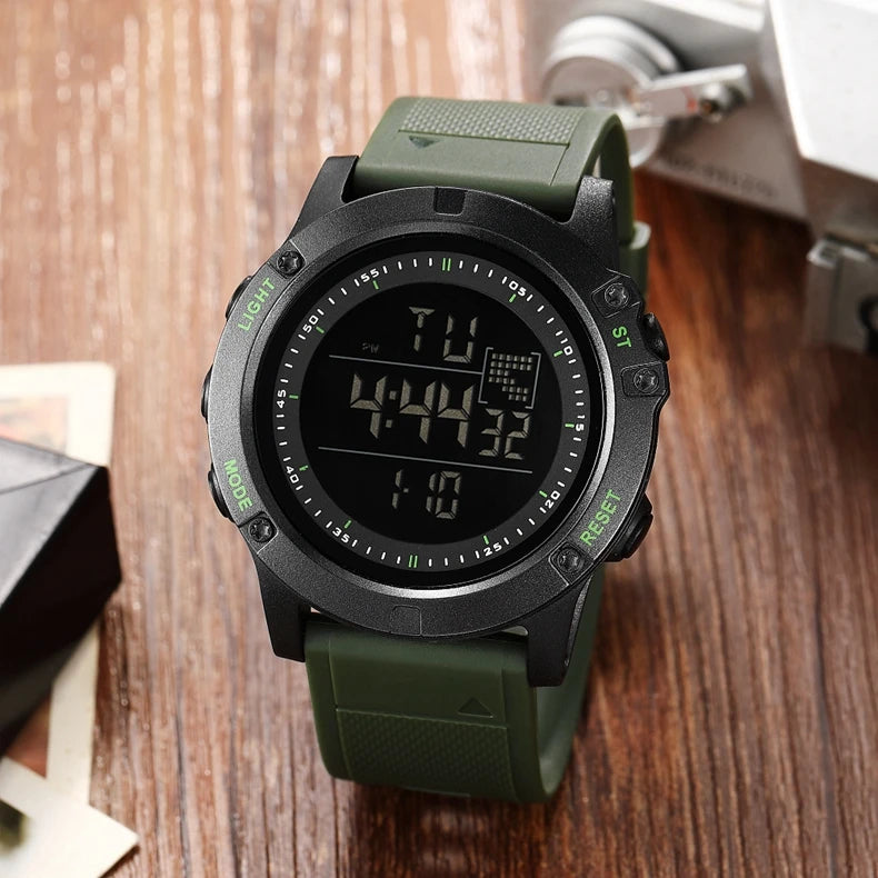 Relojes de hombre Reloj digital impermeable deportivo para hombre Esfera LED grande Moda Caqui Reloj de pulsera militar Reloj Masculino