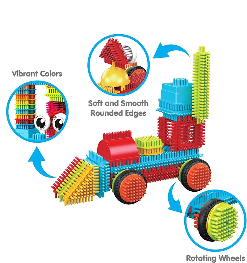 Juguetes de construcción de bloques DIY, ladrillos de modelado educativos para niños, montaje interactivo entre padres e hijos para infantes