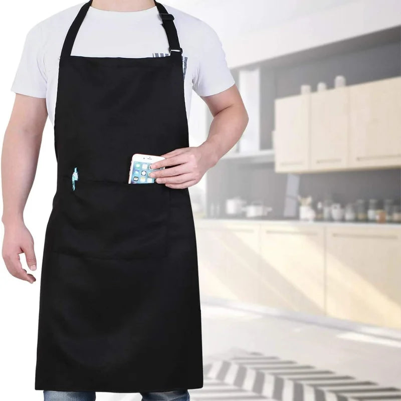 Kitchen Aprons Woman Men Chef Work Apron for Grill Restaurant Bar Shop Cafes Beauty Nails Studios Uniform Household Dropshipping
