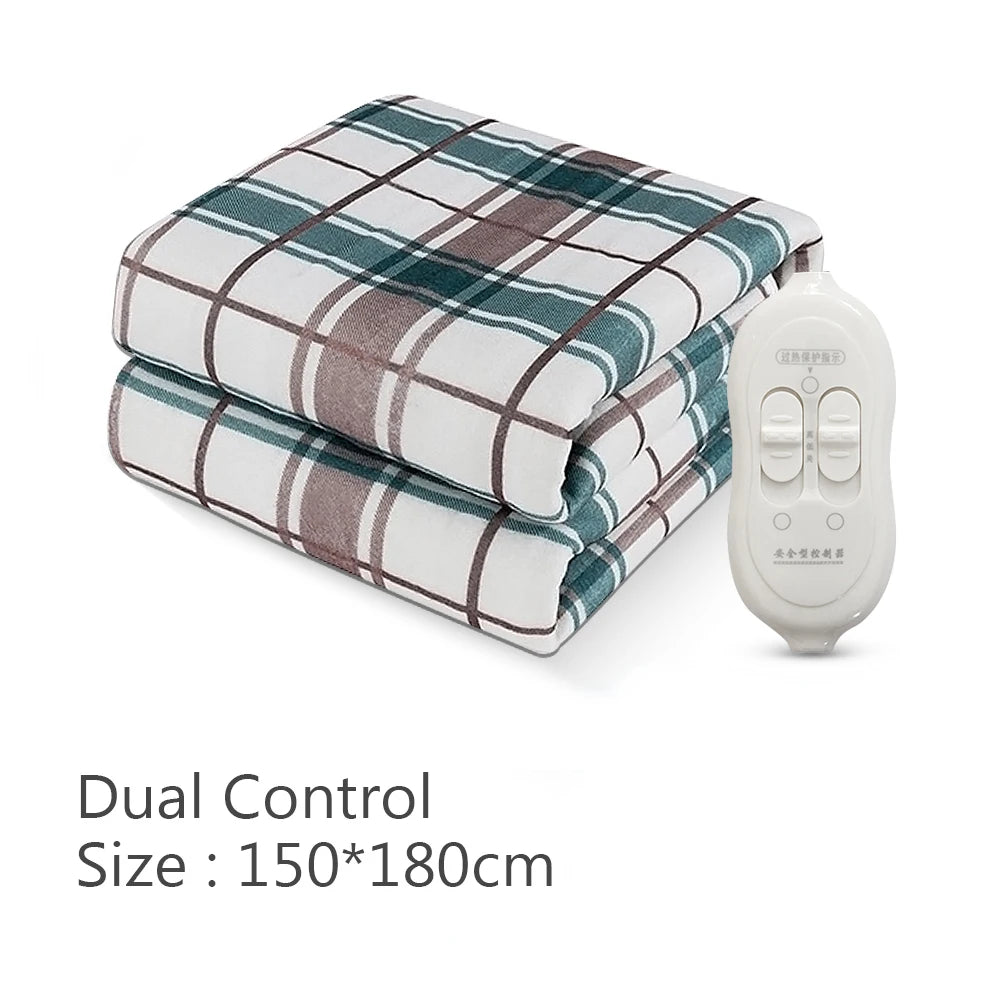 Manta Eléctrica de 110V 220V, Calentadores Más Gruesos, Sábana Térmica para Cama de Hogar, Colchón Calefactable, Termostato de Invierno, Almohadillas Calefactoras Dobles para Calentar el Cuerpo