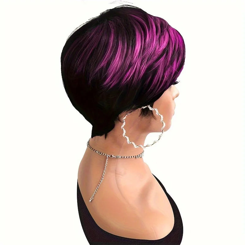 Purple Pixie Cut Wig