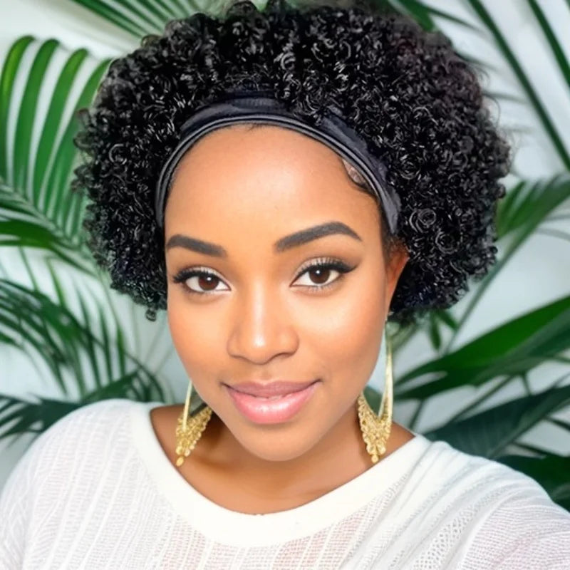 Curly Pixie Headband Wig