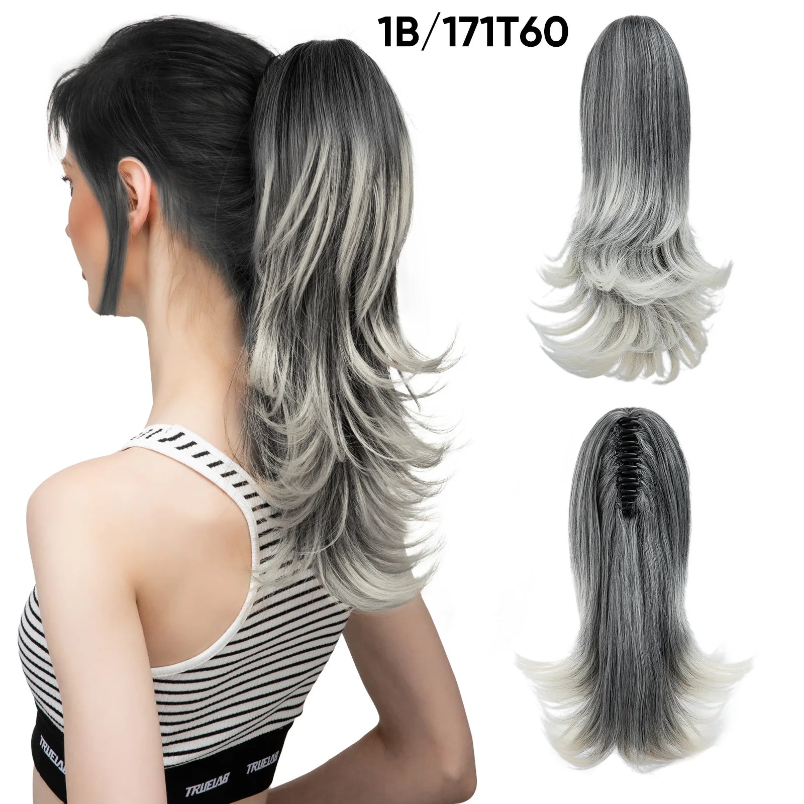 Loose Wavy Clip Ponytail