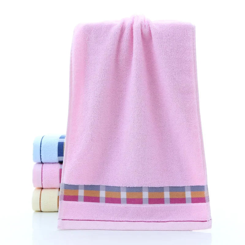 Serviette de bain absorbante pour adulte, couleur unie, douce, pour le visage et les mains, pour la salle de bain, 35 x 75 cm