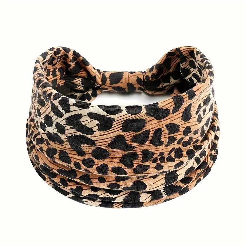 Bandeaux de sport léopard (lot de 4)