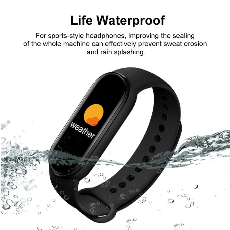 M6 Smart Watch Men's Women's Multi-function Watches Fitness Bracelet Tracker Heart Rate Monitor Waterproof Sport Smartwatch Band