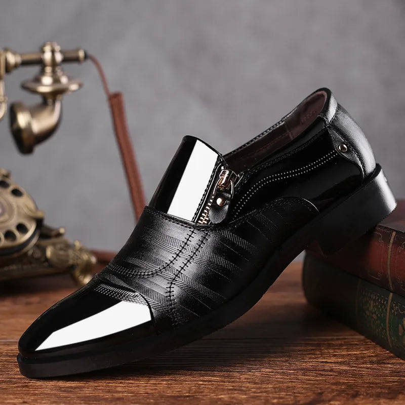 Zapatos Oxford negros clásicos de vestir