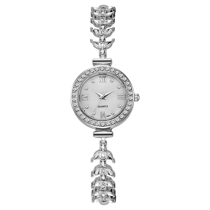Klokker for kvinner Reloj Mujer Mermaid Chain Luxury Diamond dameklokke Armbånd Mote Quartz Klokker часы женские наручные