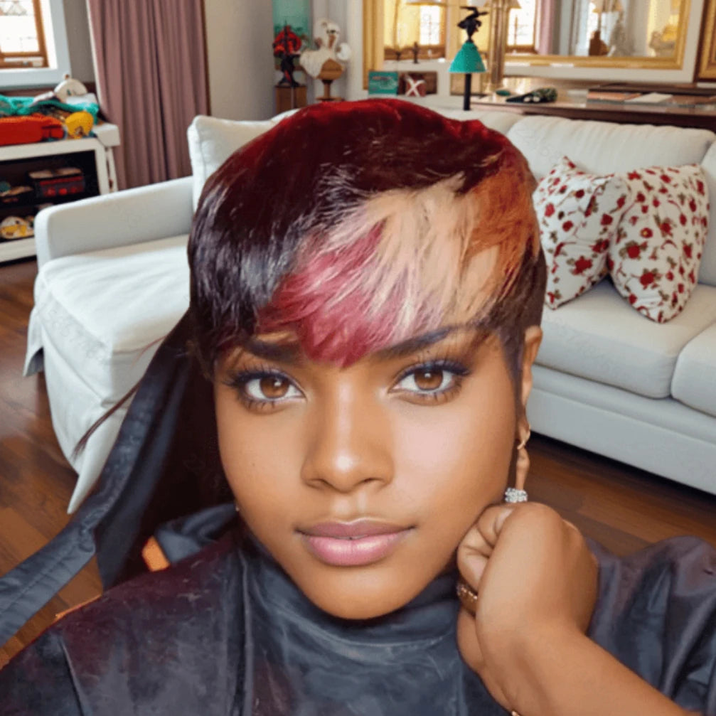Ombre Pixie Human Hair Wig