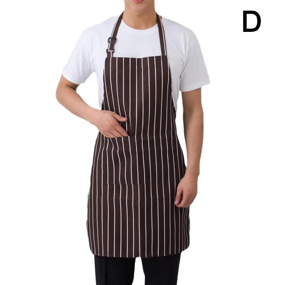 Delantal de cocina delantal de cocinero con cuello halter con 2 bolsillos delantales sin mangas para catering para hombres y mujeres delantal de camarero para barbacoa con estampado