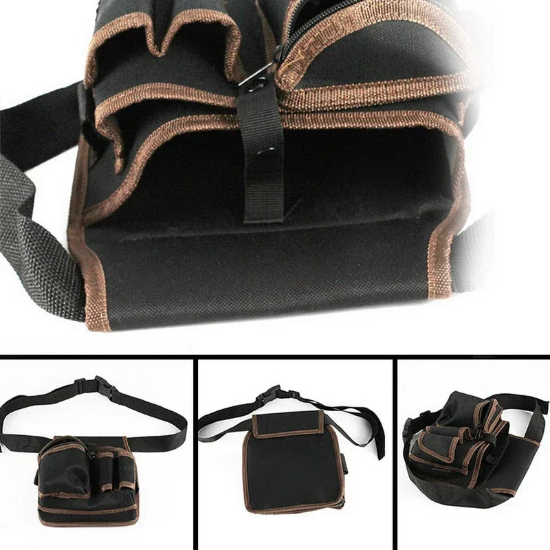 Bolso de almacenamiento de herramientas multifuncional, bolsa de cintura para electricista, kit de herramientas, taladro, bolsa de cintura, llave inglesa, destornillador, bolsas organizadoras de herramientas de ferretería