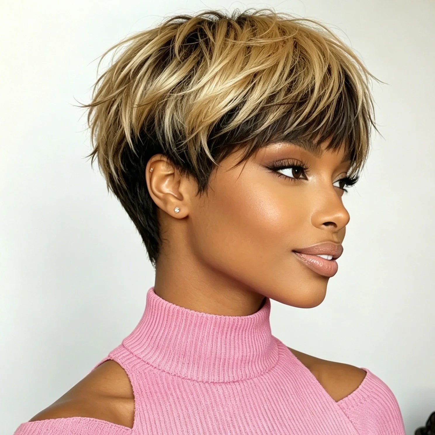 Pixie Cut Wig Human Hair Short Pixie Cut Wigs for Women for Daily Use Full Machine Made Wig For Women