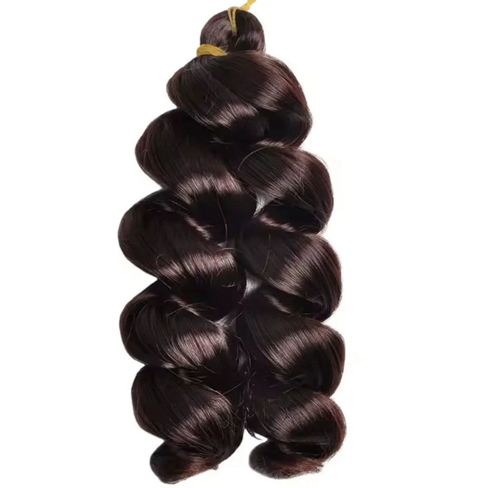 Extensiones de pelo de ganchillo sintéticas de 12 pulgadas, rizos sueltos franceses, rizadas en espiral, onduladas, monocolor, mezcladas, para mujeres y niñas, fiesta