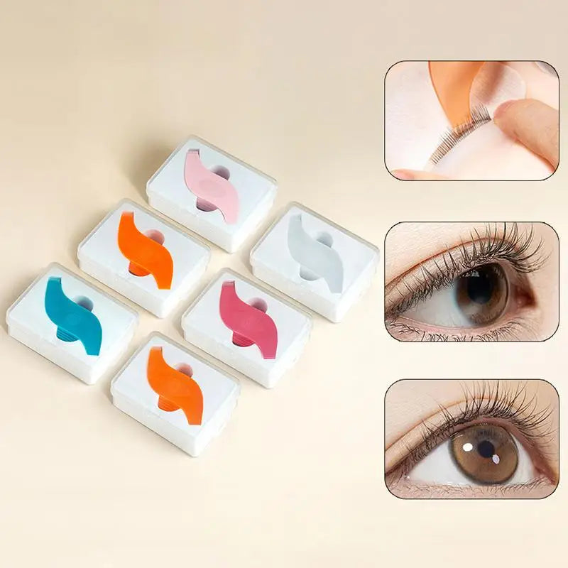 S Shape Eyelash Perm Brushes 5PCS Reuseable Eyelashe Eyebrow Lifting Curler Plastic Clean Comb Eye Lash Extension Perm Tools