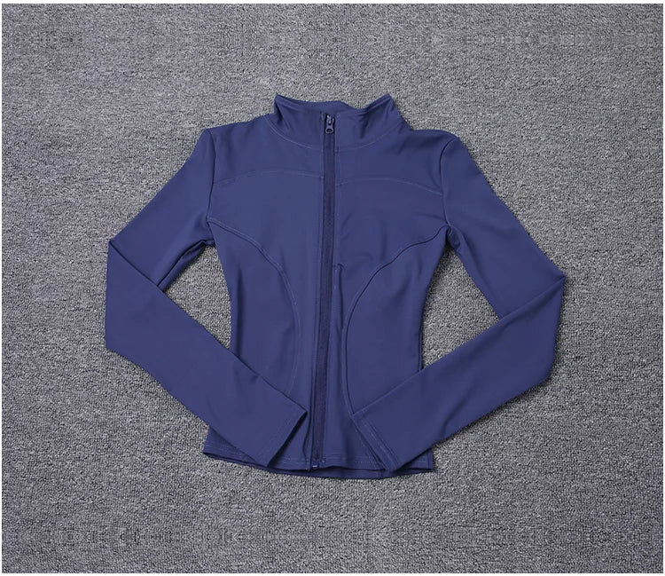 Chaqueta deportiva para mujer, camisa de manga larga, abrigo para hacer ejercicio, ropa de gimnasio, ropa deportiva para yoga