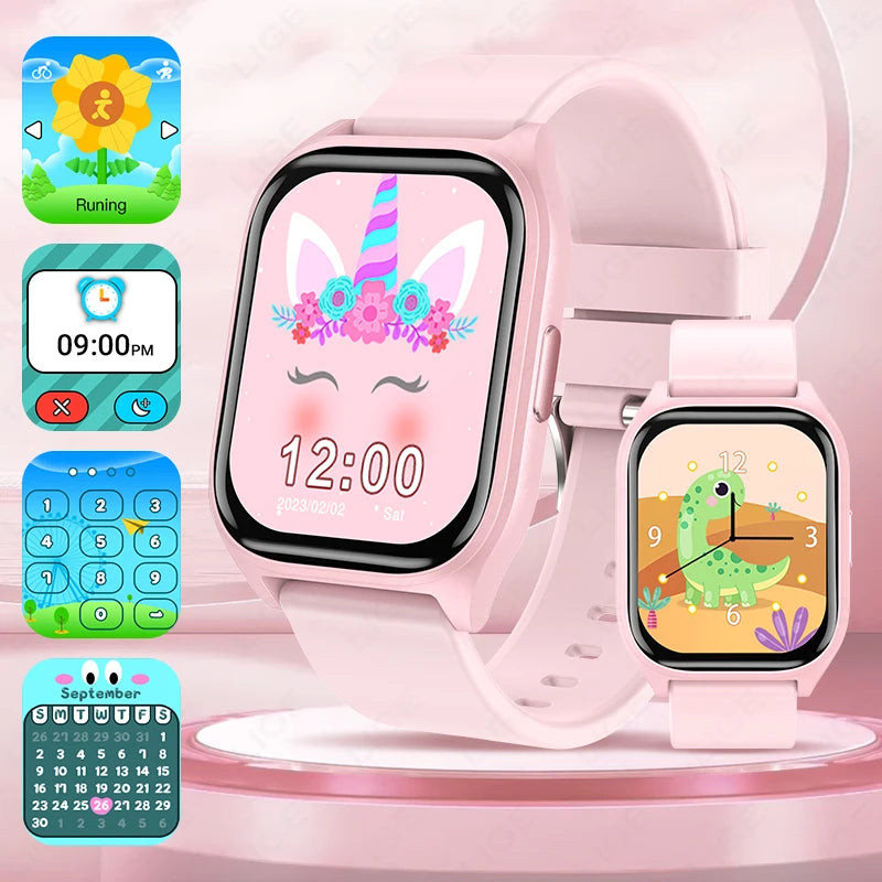 Kids Smart Watch Girls Boys SmartWatch for Kids Smartwatch Gifts for 4-15 Years Old Sports Pedometer Birthday Gift for Children
